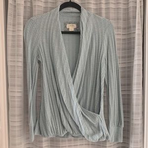 Anthropologie Maeve powder blue top